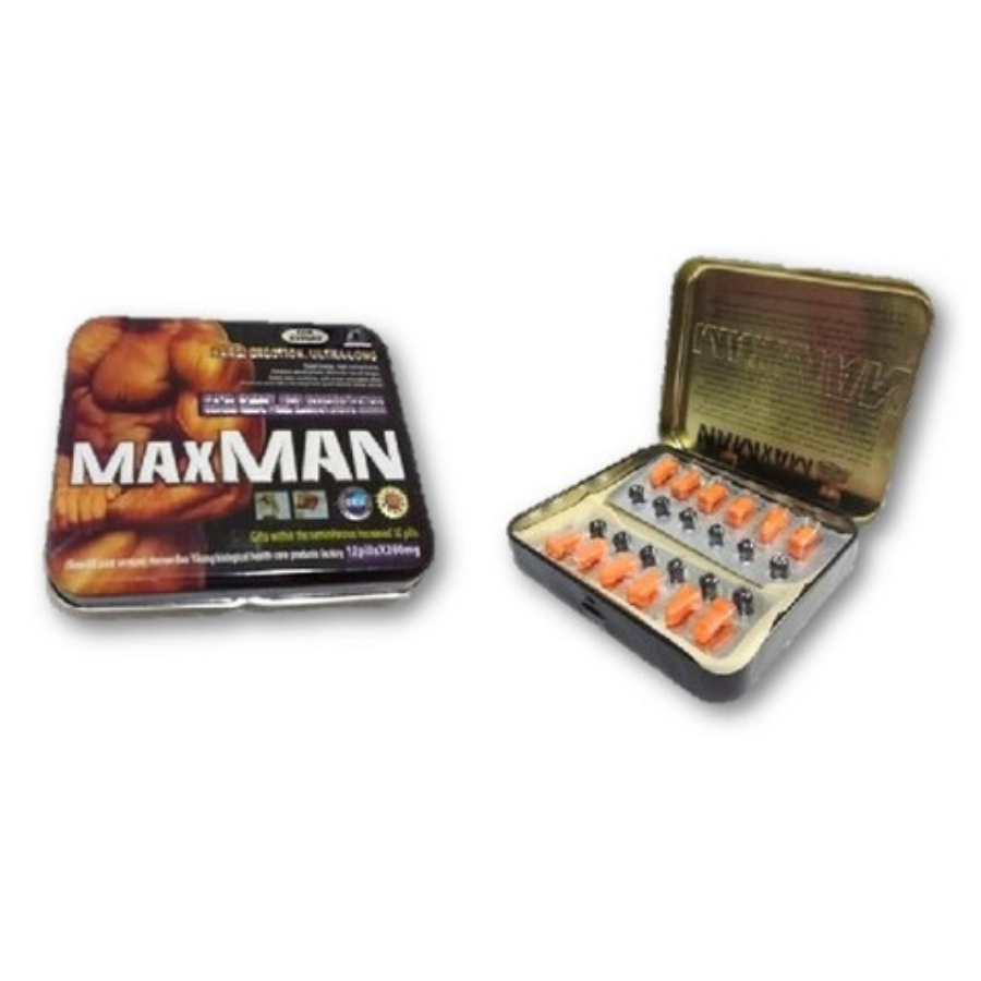 Maxman Potenciador Sexual Estimulante Masculino 100% Natural *24 Servicios + Crema Retardante Maxman Potenciador Masculino